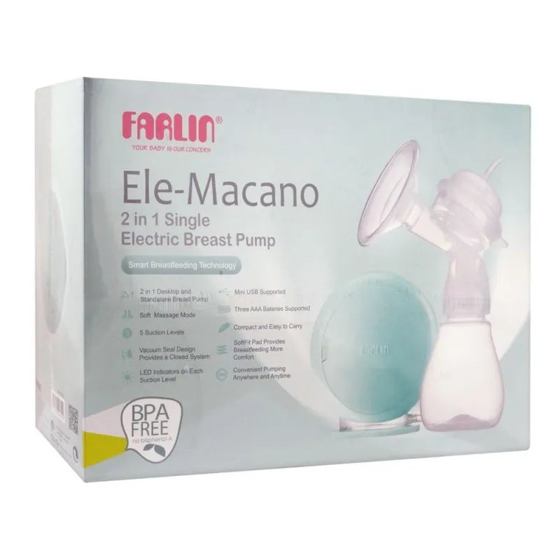 farlin ele macano 2 in 1 single electric breast pump, aa 12014 image2