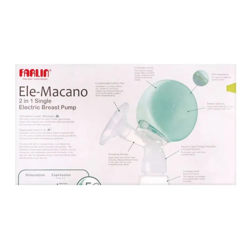 farlin ele macano 2 in 1 single electric breast pump, aa 12014 image4