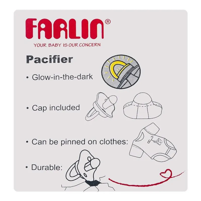 farlin glow in the dark pacifier, 6m+, ba 10033 image3