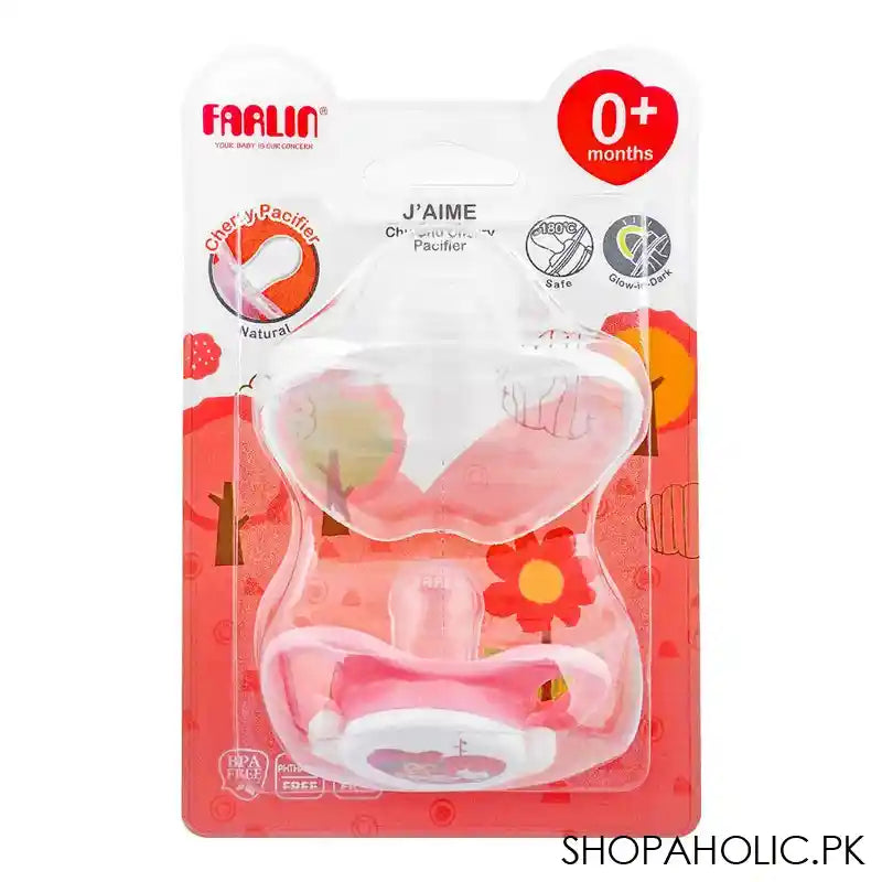 Farlin J' Aime Chu Chu Cherry Natural Pacifier, 0 Month+, BA-10019-G - Main Image