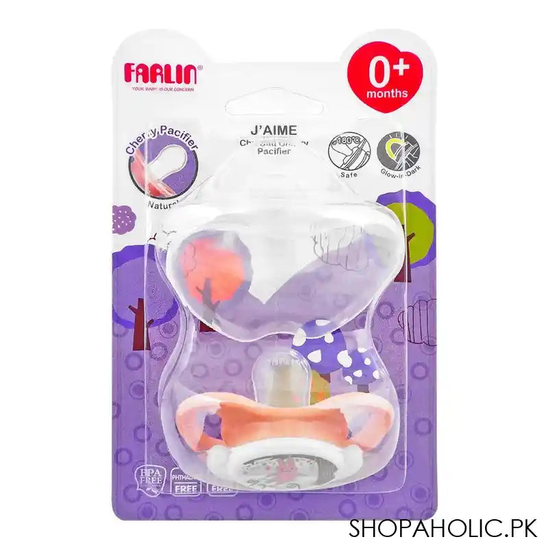 Farlin J' Aime Chu Chu Cherry Natural Pacifier, 0 Month+, BA-10019-M - Main Image