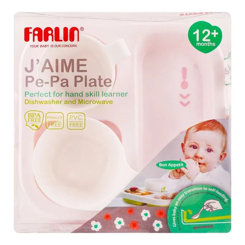 farlin j' aime pe pa plate feeding set, 12m+, ah 20009 image2