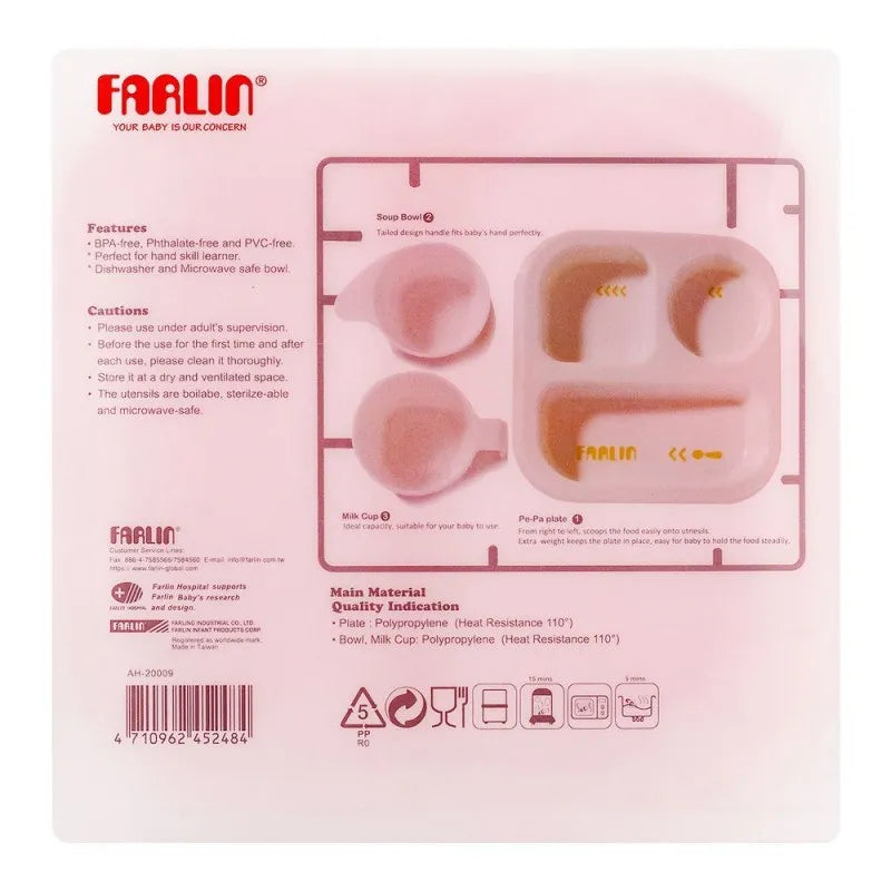 farlin j' aime pe pa plate feeding set, 12m+, ah 20009 image3