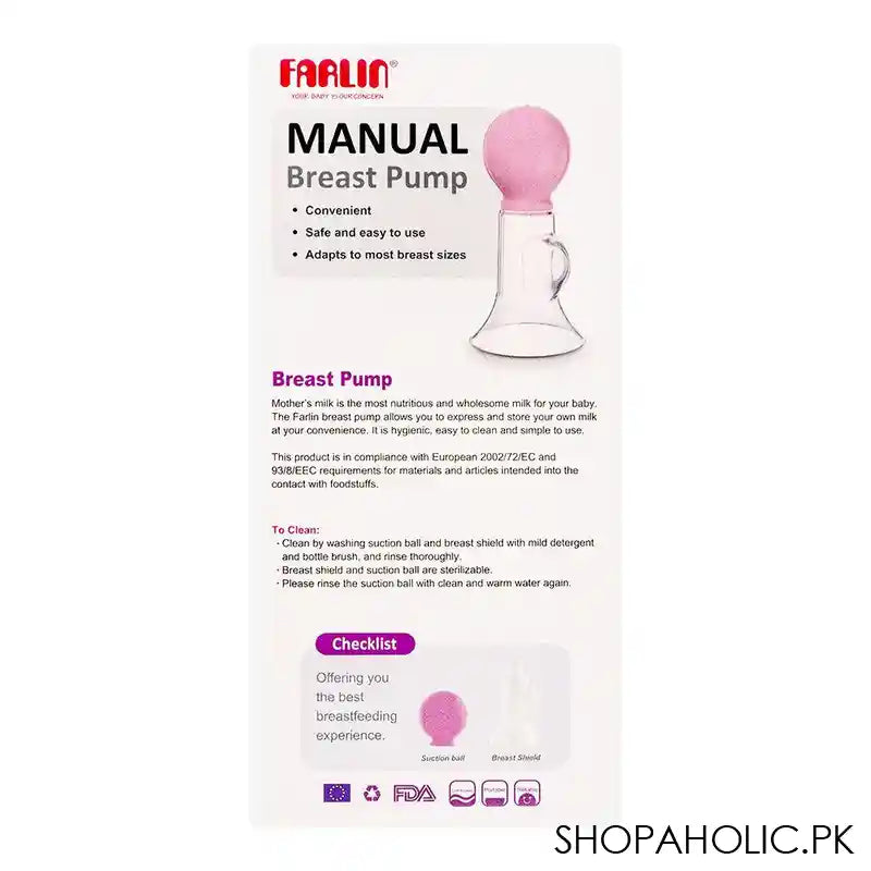 Farlin Lightweight Manual Breast Pump, BF-638P - Image 5