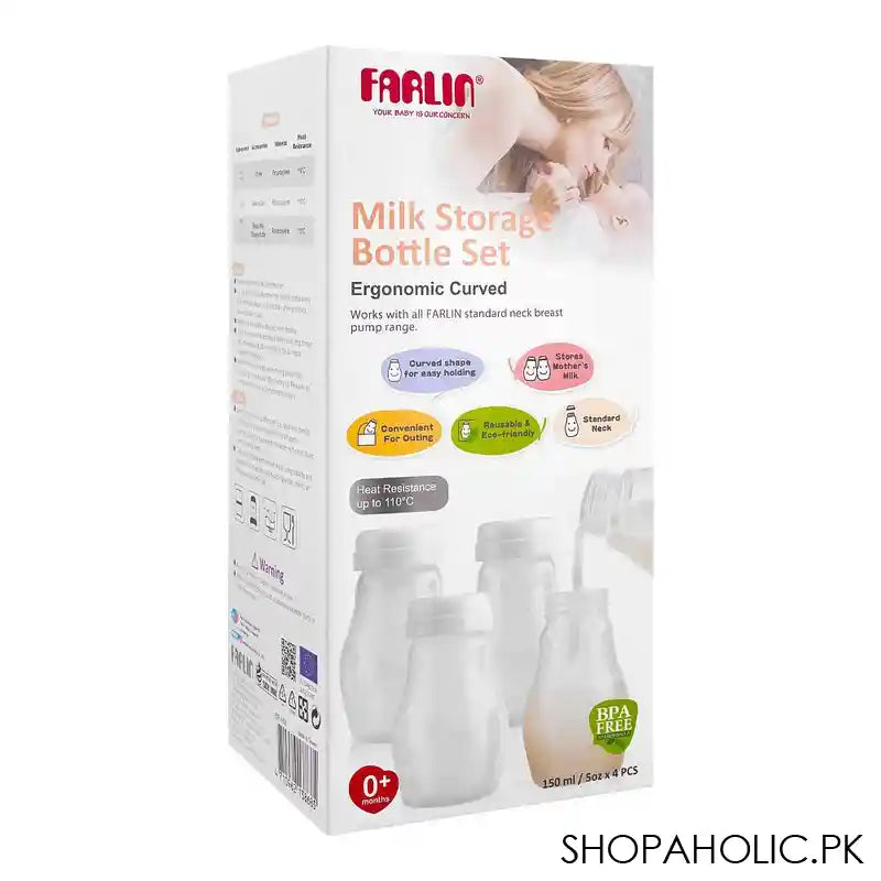 Farlin Milk Storage Bottle Set, 4-Pack, 150ml, BP-868 - Main Image