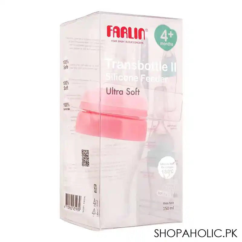 Farlin Transbottle II Silicone Feeder, Ultra Soft, 4m+, 150ml, TOP-193A - Image 2