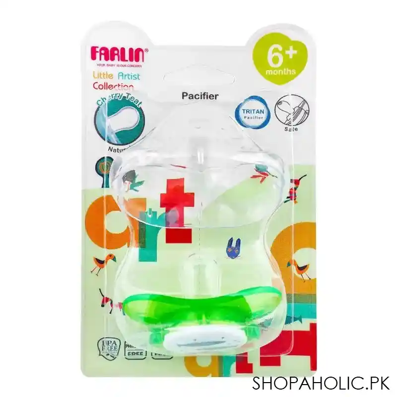 farlin tritan cherry teat natural pacifier, 6 months+, ba 10030 b main image