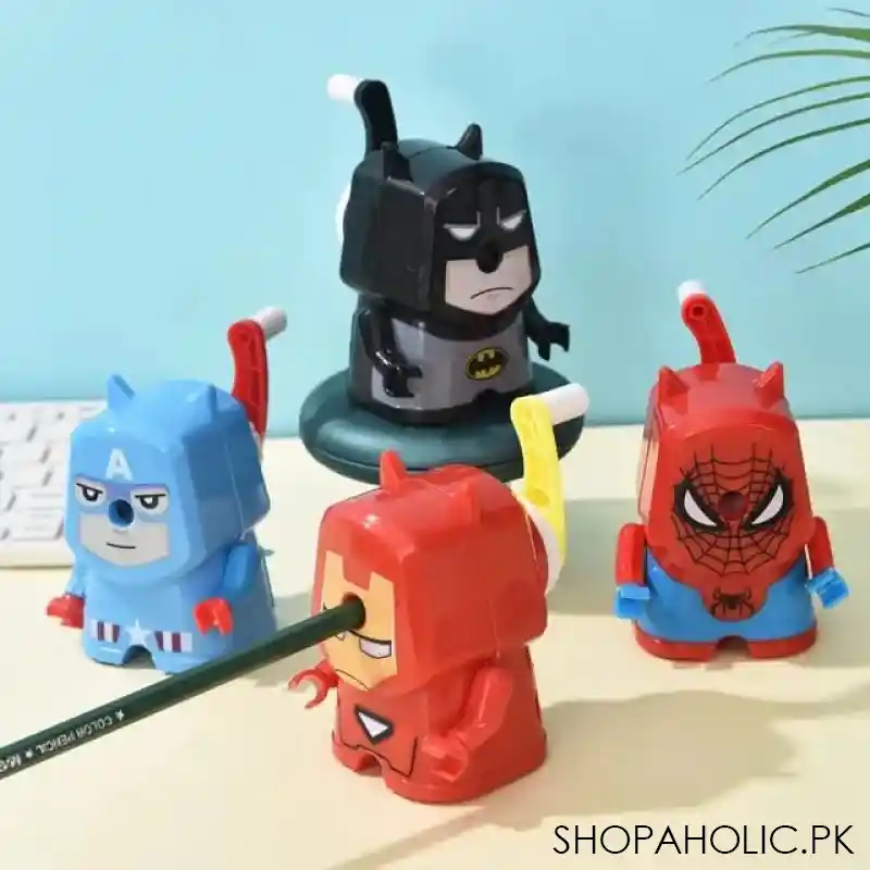 fashion super hero cartoon pencil sharpener main image