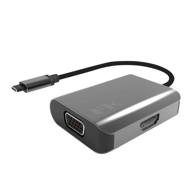 feeltek hdmi vga display 2 in 1 usb c hub, hbc002zzc201 main image