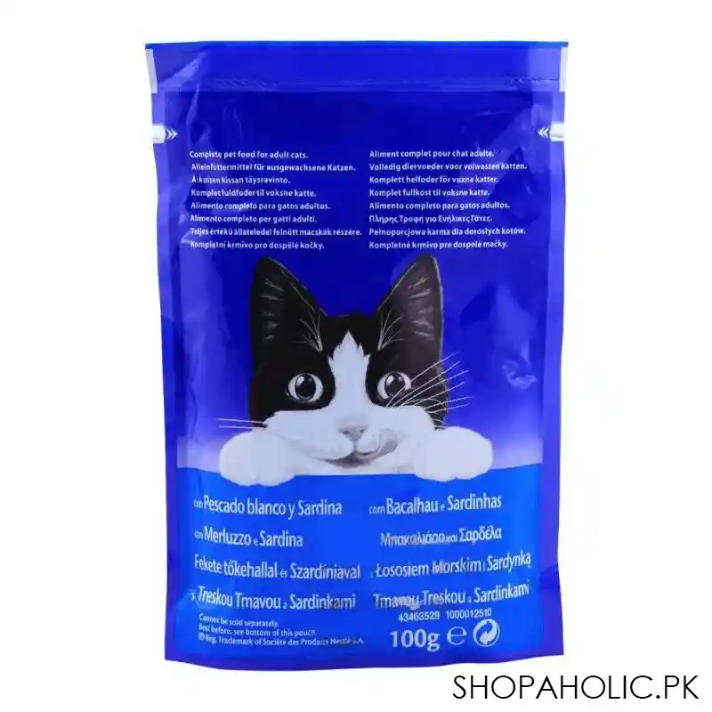 felix with cat saithe & sardine cat food, pouch, 100g image2