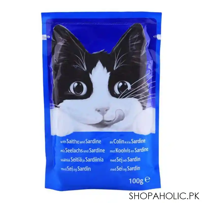 felix with cat saithe & sardine cat food, pouch, 100g main image