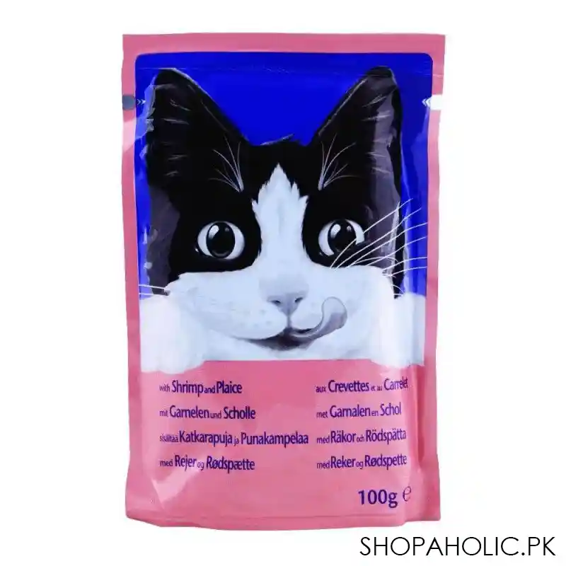 felix with cat shrimp & plaice cat food, pouch, 100g main image