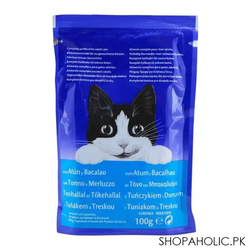 felix with cat tuna & cod cat food, pouch, 100g image2