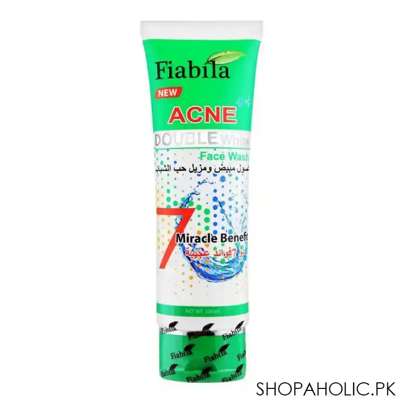 fiabila acne double white face wash, 100ml main image