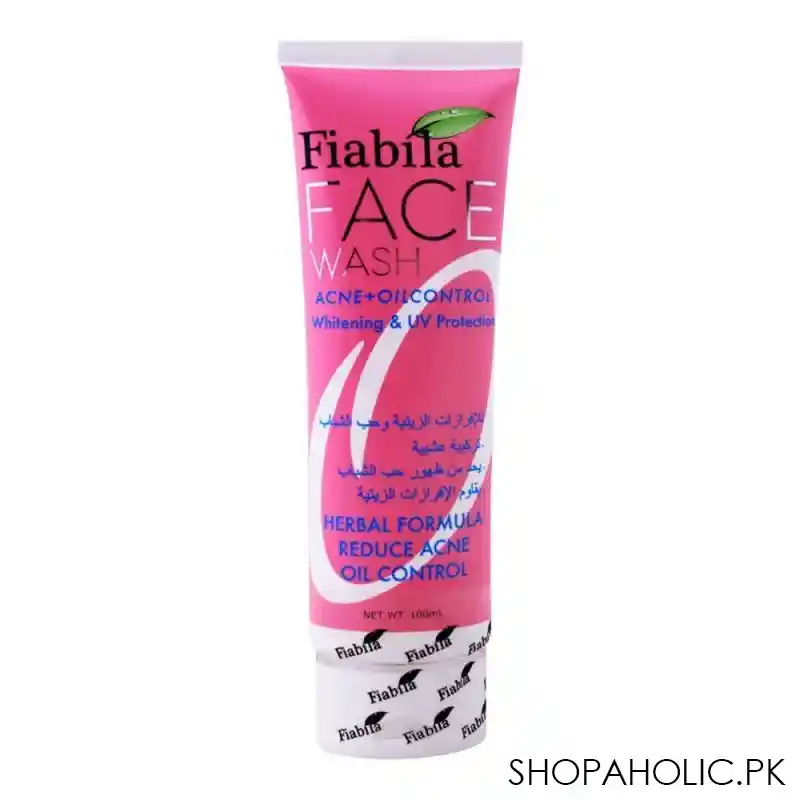 fiabila acne + oil control face wash, whitening & uv protection, 100ml main image