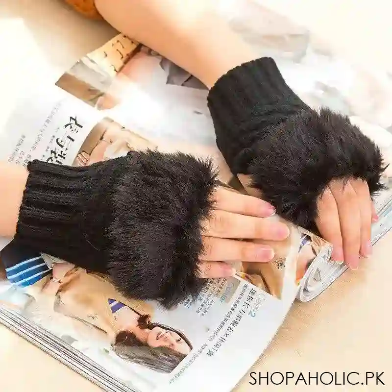 fingerless winter gloves main image