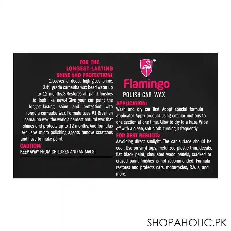 Flamingo Car Wax Polish, 230g - Image 3