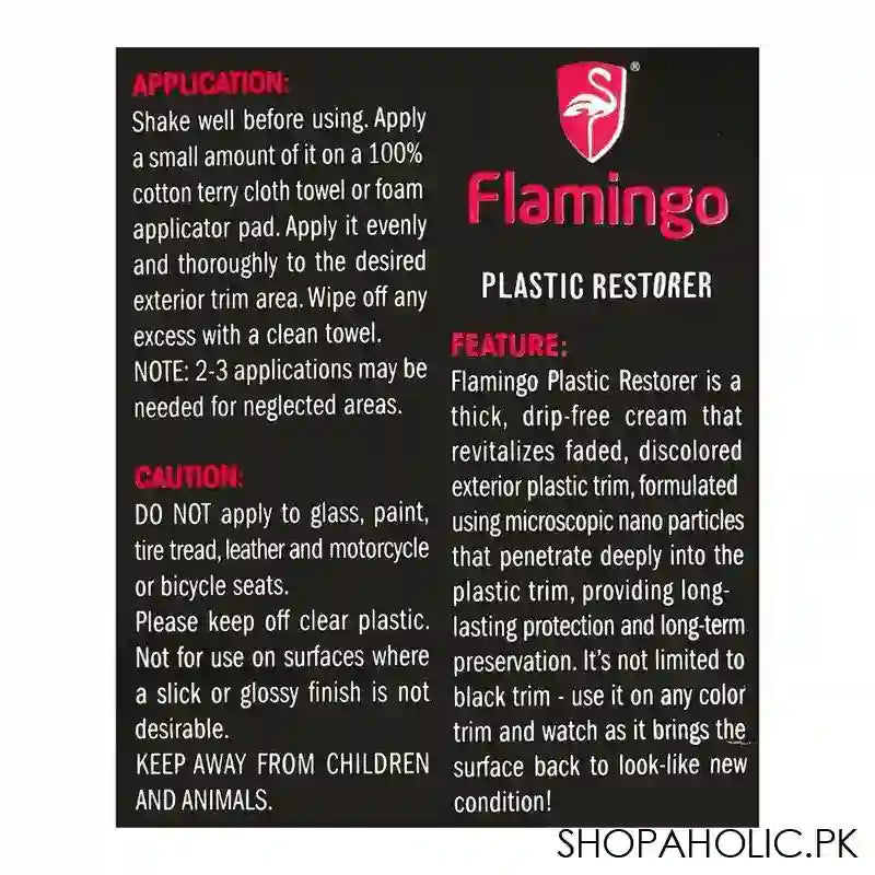 Flamingo Plastic Restorer, F135, 300ml - Image 2