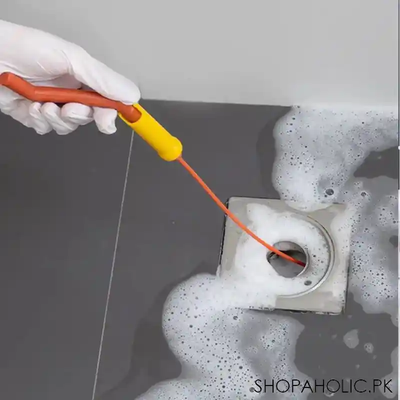 flexible hair sewer sink cleaning brush image2