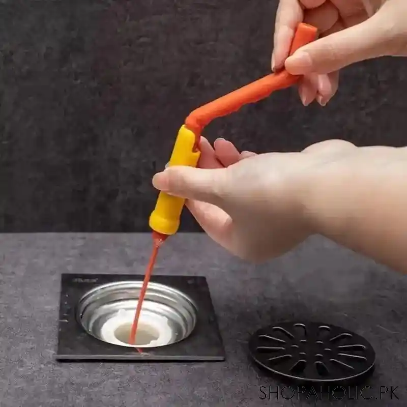 flexible hair sewer sink cleaning brush image3