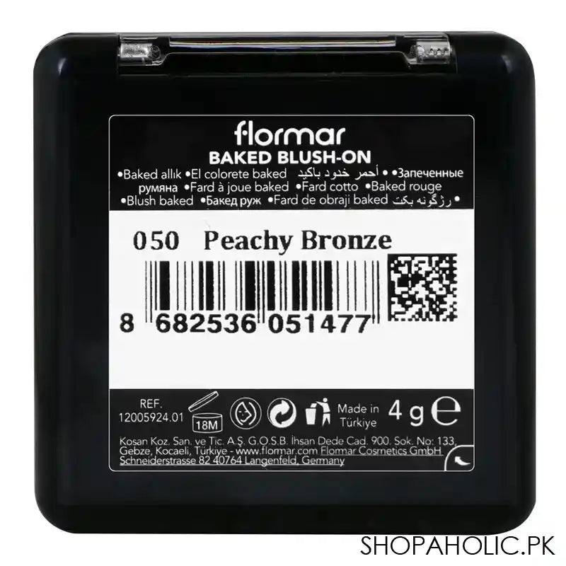 Flormar Baked Blush-On 050 Peachy Bronze, 4g - Image 4