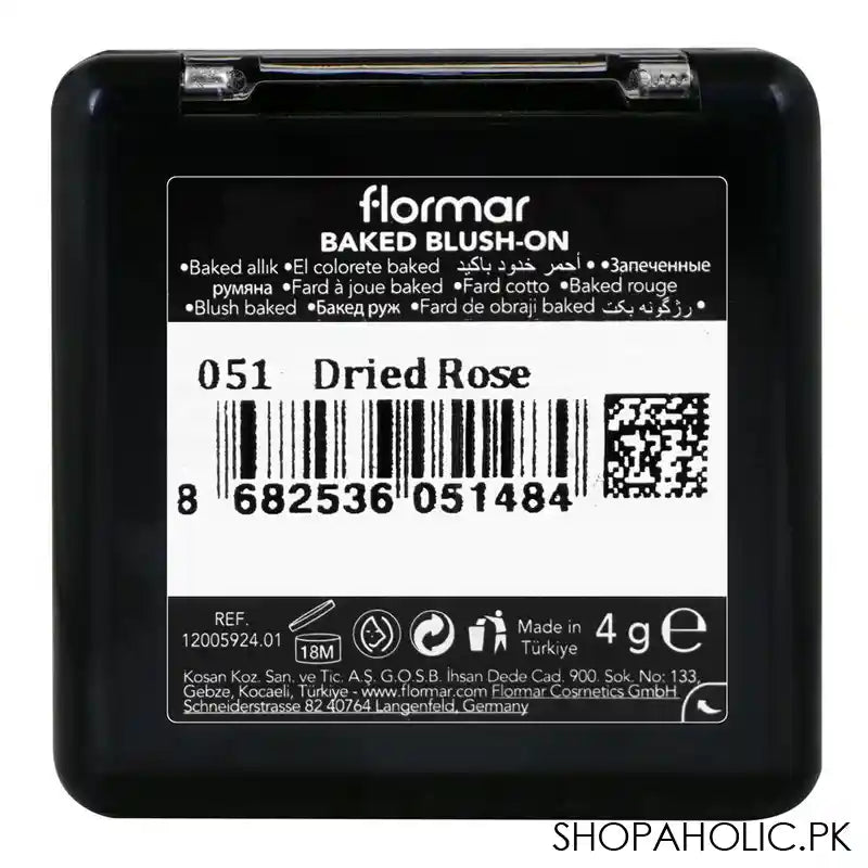 Flormar Baked Blush-On 051 Dried Rose, 4g - Image 3