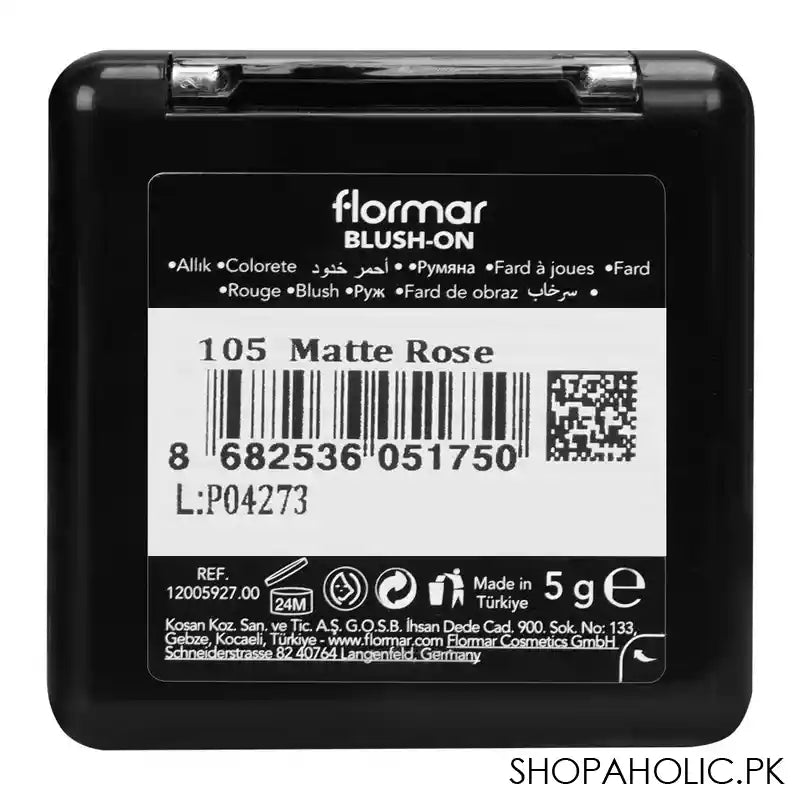 Flormar Blush-On, 106 Rosewood, 5g - Image 2