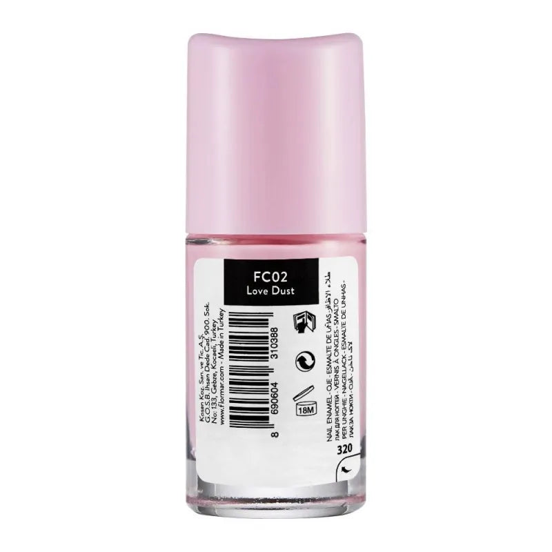 flormar full color nail enamel, fc02 love dust, 8ml image2