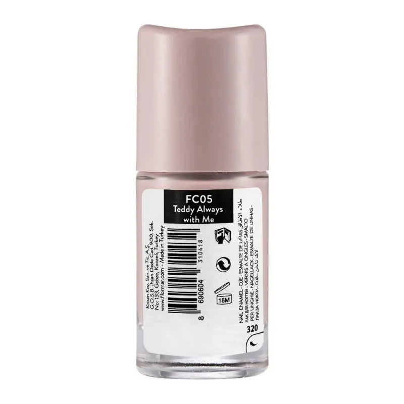 flormar full color nail enamel, fc05 teddy always with me, 8ml image2