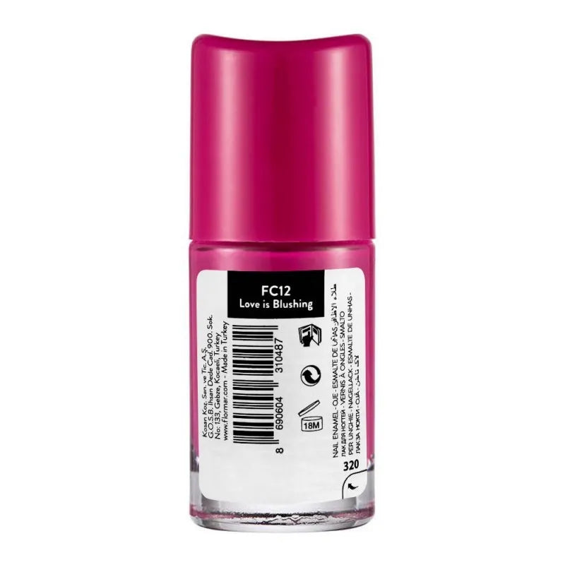 flormar full color nail enamel, fc12 love is blushing, 8ml image2