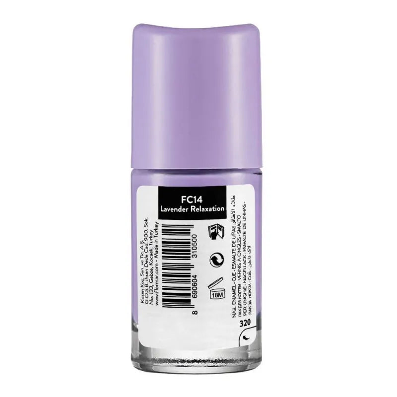 flormar full color nail enamel, fc14 lavender relaxation, 8ml image2