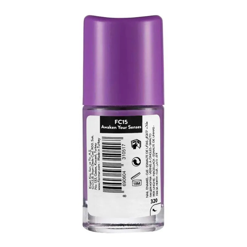 flormar full color nail enamel, fc15 awaken your senses, 8ml image2