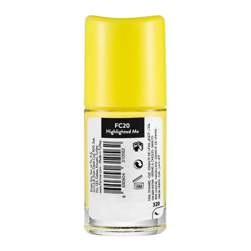 flormar full color nail enamel, fc20 highlighted me, 8ml image2