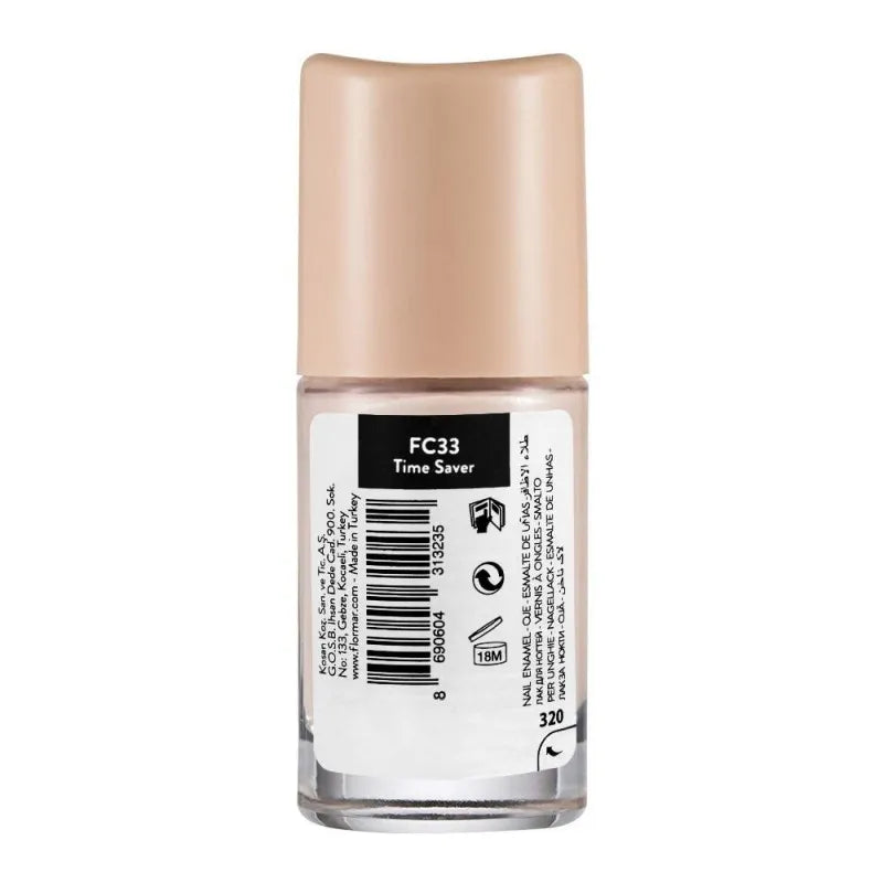 flormar full color nail enamel, fc33 time saver, 8ml image2