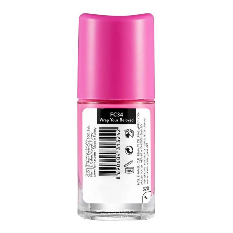 flormar full color nail enamel, fc34 wrap your beloved, 8ml image2