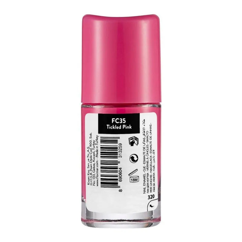 flormar full color nail enamel, fc35 tickled pink, 8ml image2