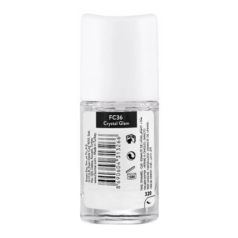 flormar full color nail enamel, fc36 crystal glam, 8ml image2