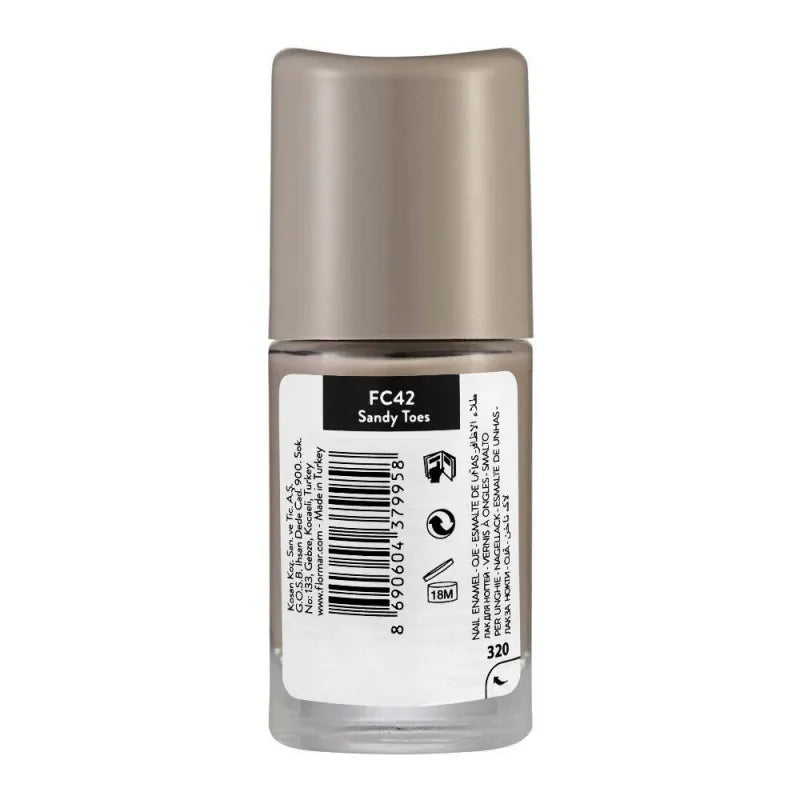 flormar full color nail enamel, fc42 sandy toes, 8ml image2