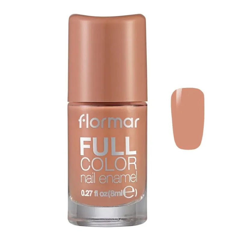 flormar full color nail enamel, fc45 peach sparkler, 8ml main image