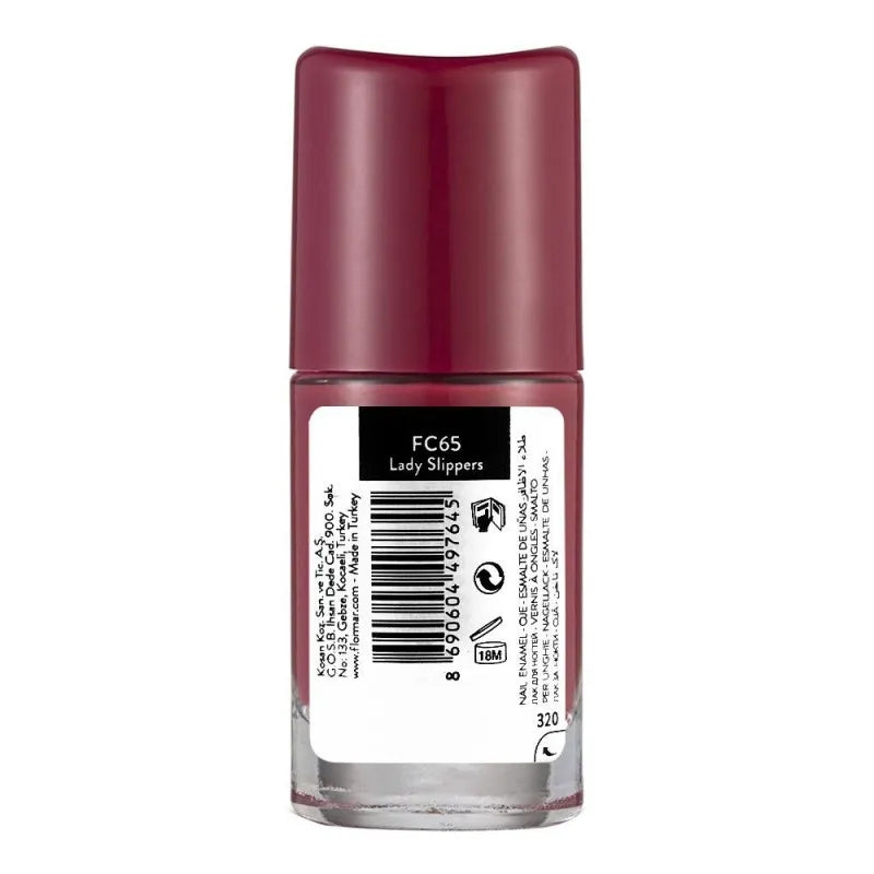 flormar full color nail enamel, fc65 lady slippers, 8ml image2