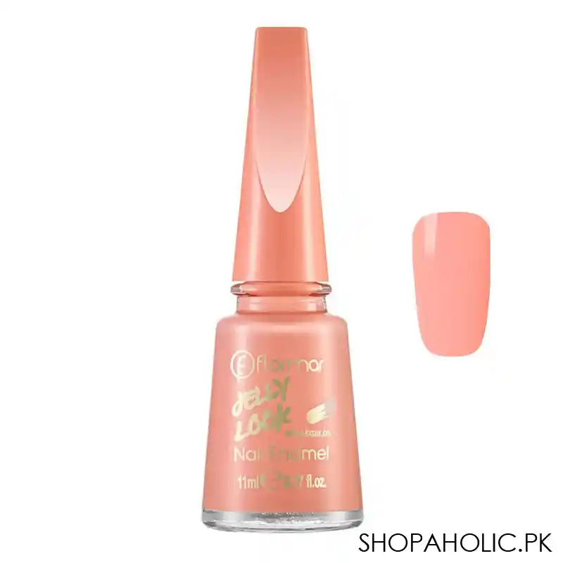 Flormar Jelly Look Nail Enamel, 11ml, JL02 Salmon Pink - Main Image