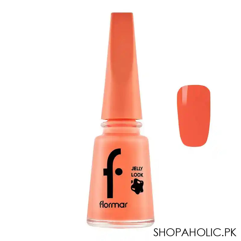 Flormar Jelly Look Nail Enamel, 11ml, JL03 Coral Red - Main Image