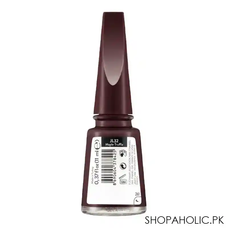 flormar jelly look nail enamel, jl32, maple truffle, 11ml image2