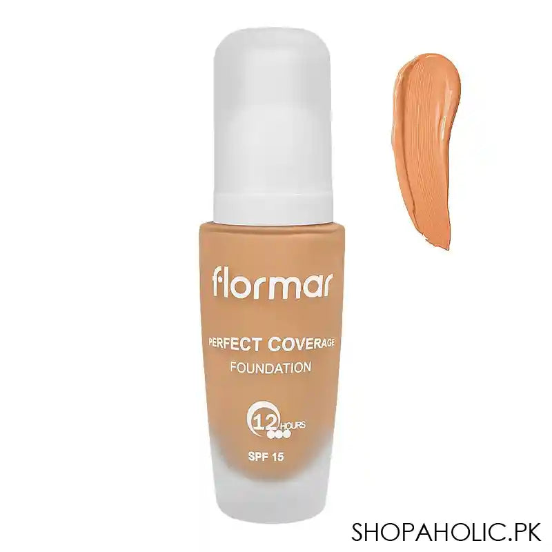 Flormar Perfect Coverage Foundation, 121 Golden Neutral, 30ml - Main Image