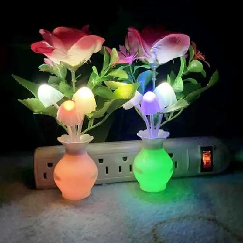 flower pot shaped mushroom led sensor night light image2