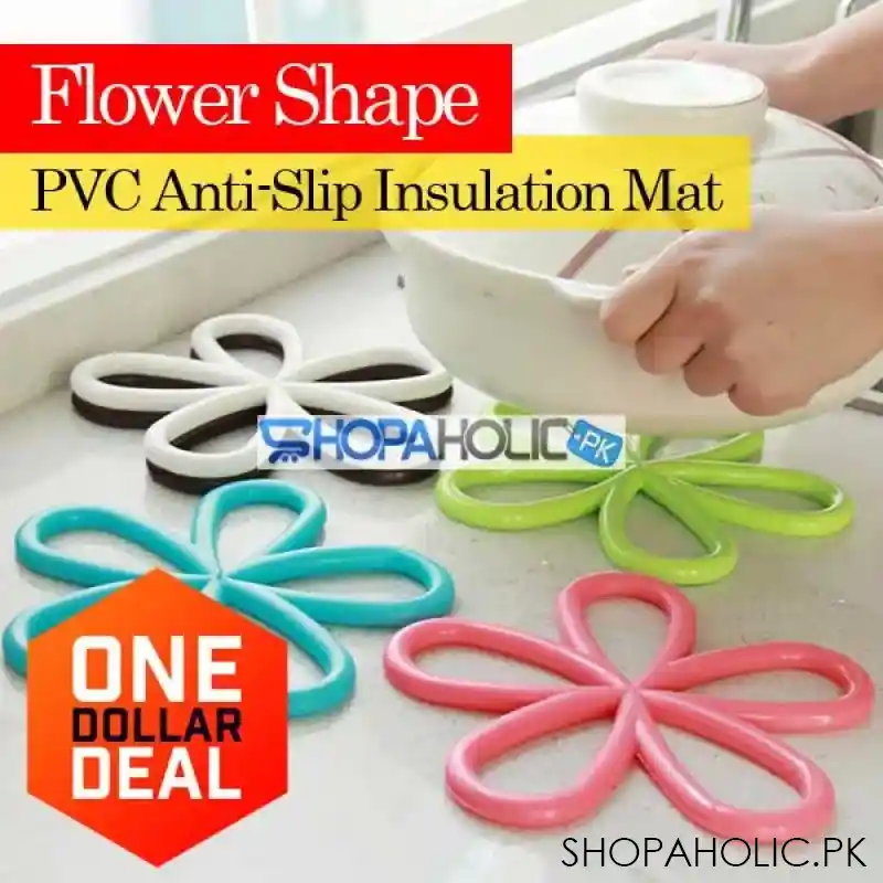 flower shape silicone placemat main image