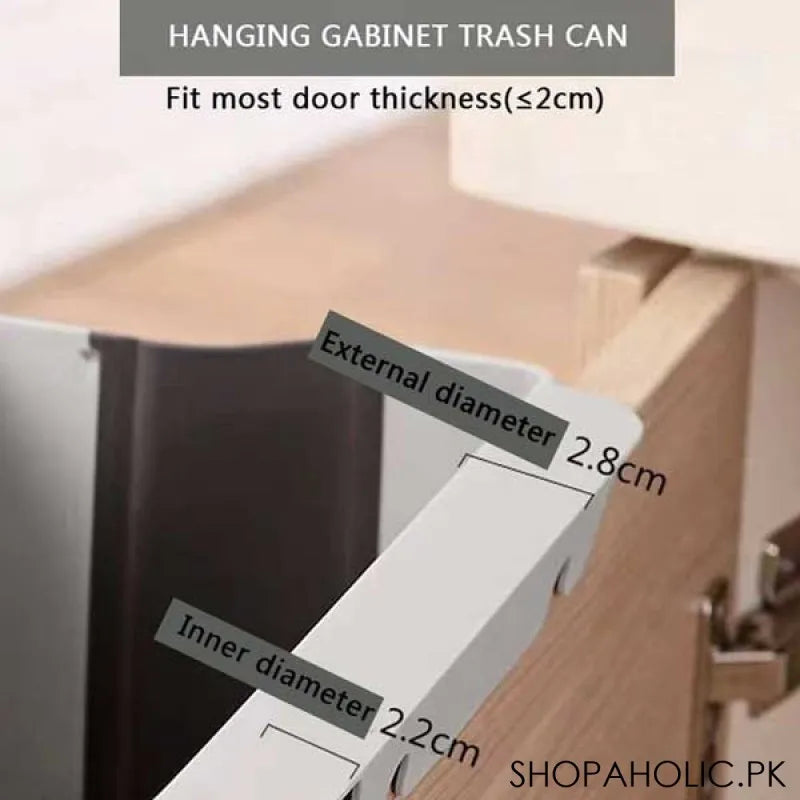 foldable kitchen cabinet door hanging trash bin image2