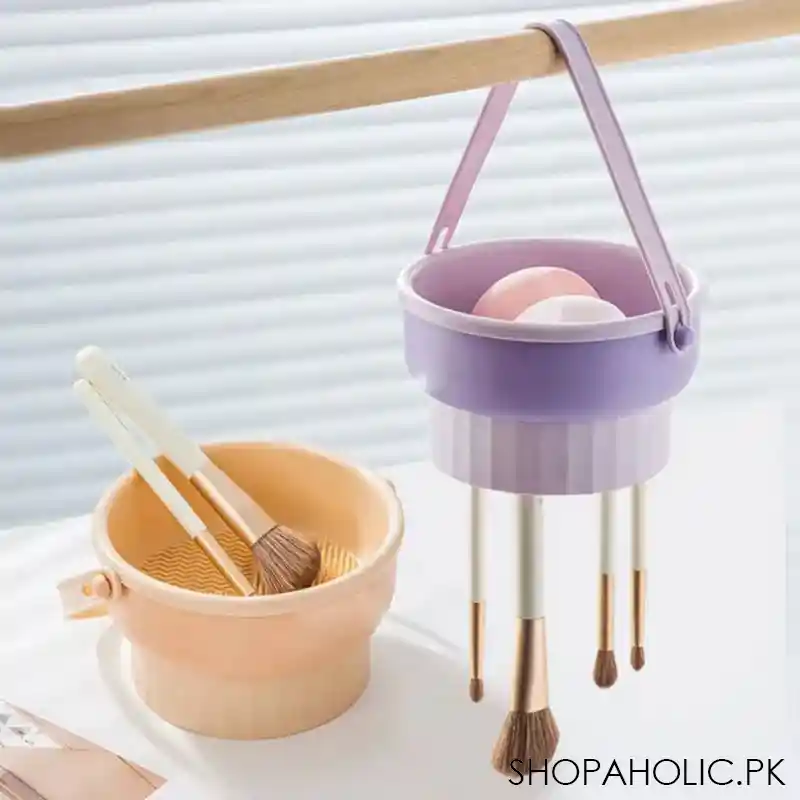 foldable makeup brush cleaning bowl image2