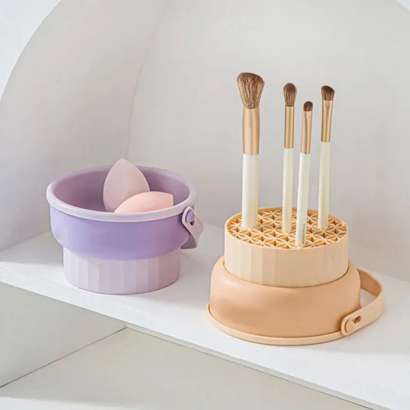 foldable makeup brush cleaning bowl image3