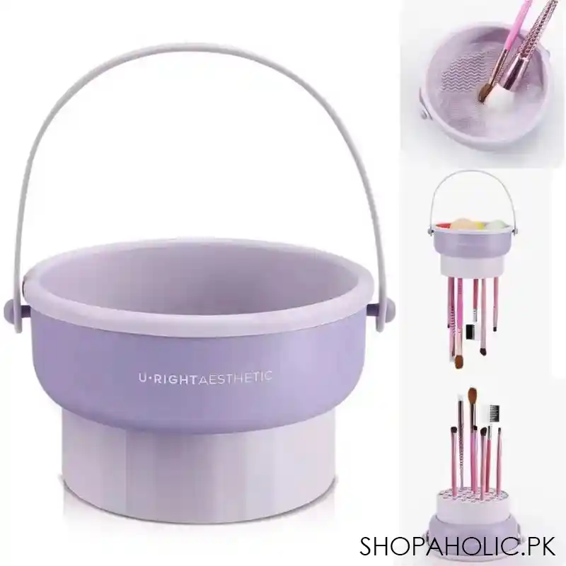 foldable makeup brush cleaning bowl image4